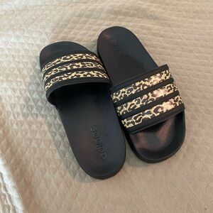 Adidas leopard slides- brand new